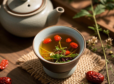 茵陈红枣茶餐后1小时：促进消化，减轻脾胃负担